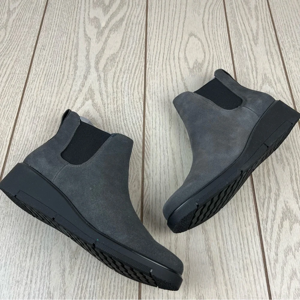 Aqua College Women's Loretta Waterproof Suede Booties 11M Dark Grey $130